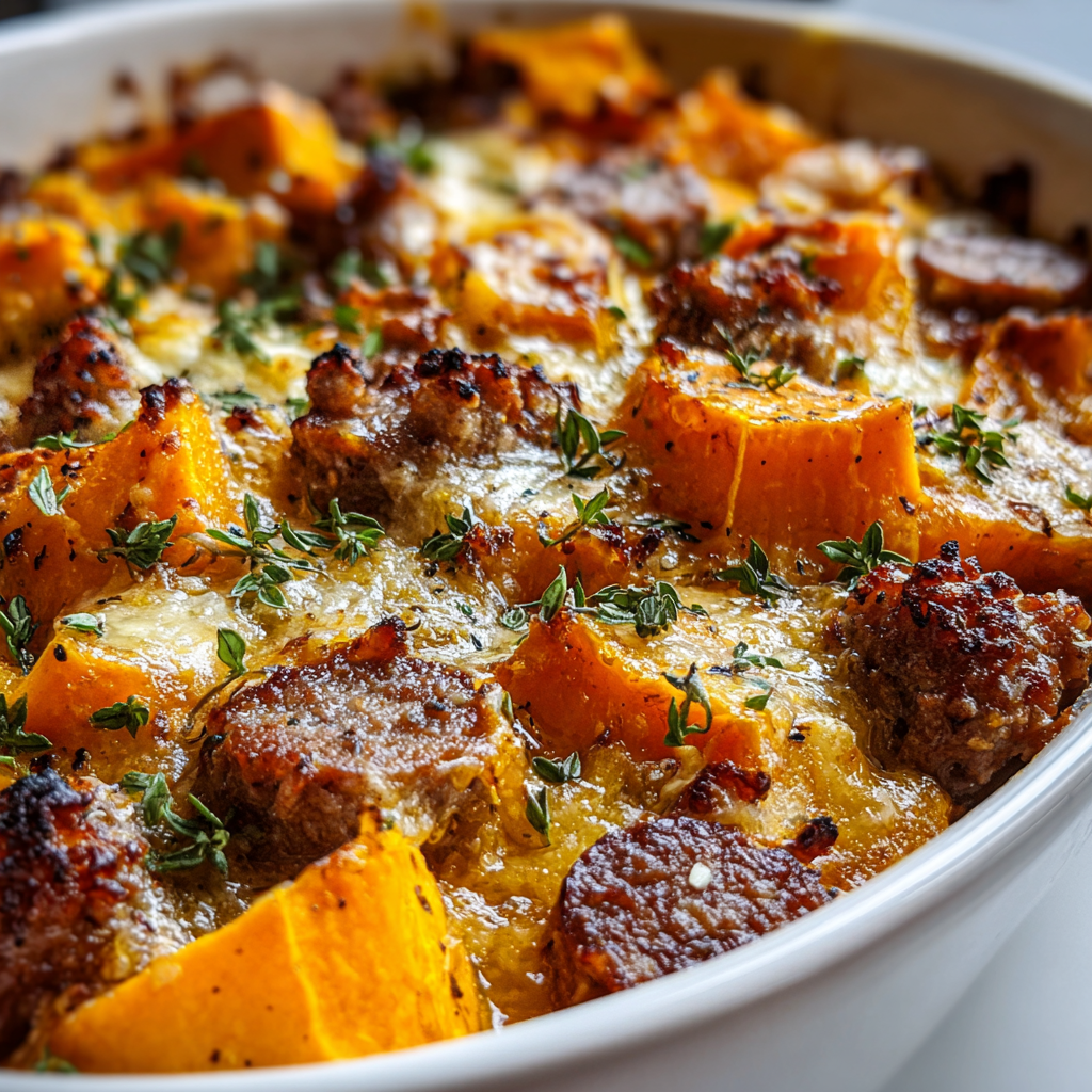 A Flavorful Sweet Potato & Sausage Casserole Recipe