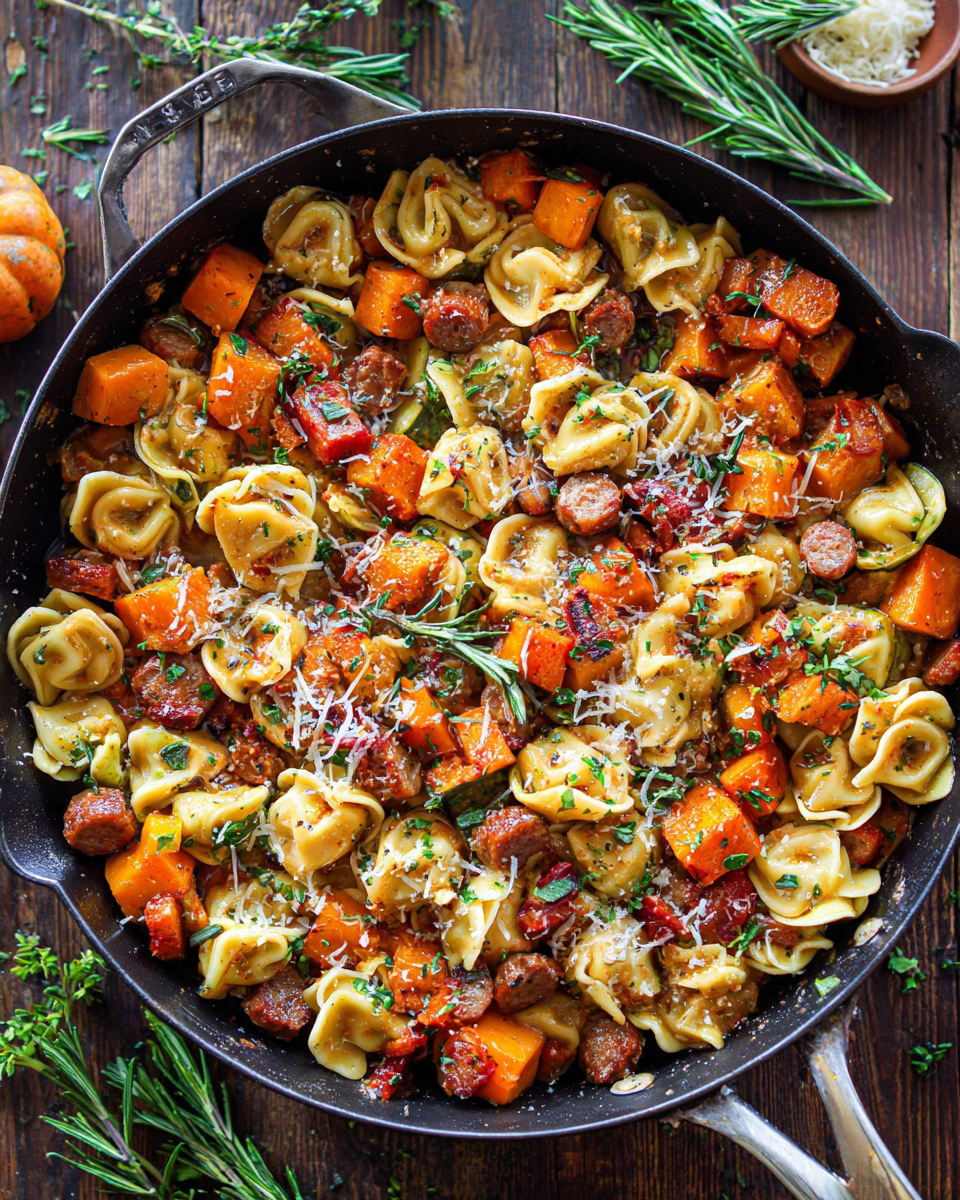 Autumn Sausage Pasta Squash Recipe Delight