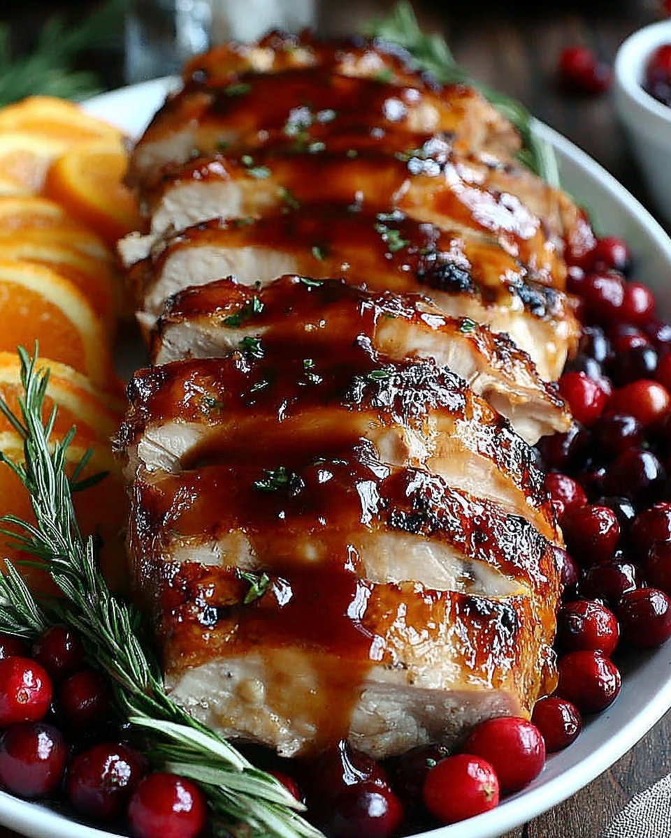 Cranberry Orange Glazed Turkey Breast for Holiday Feasts