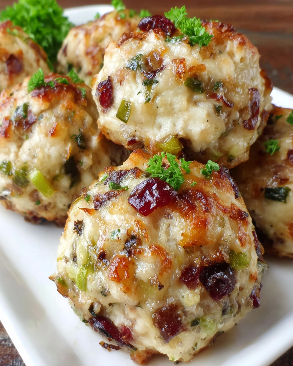 Cranberry & Turkey Stuffing Balls – A Holiday Delight