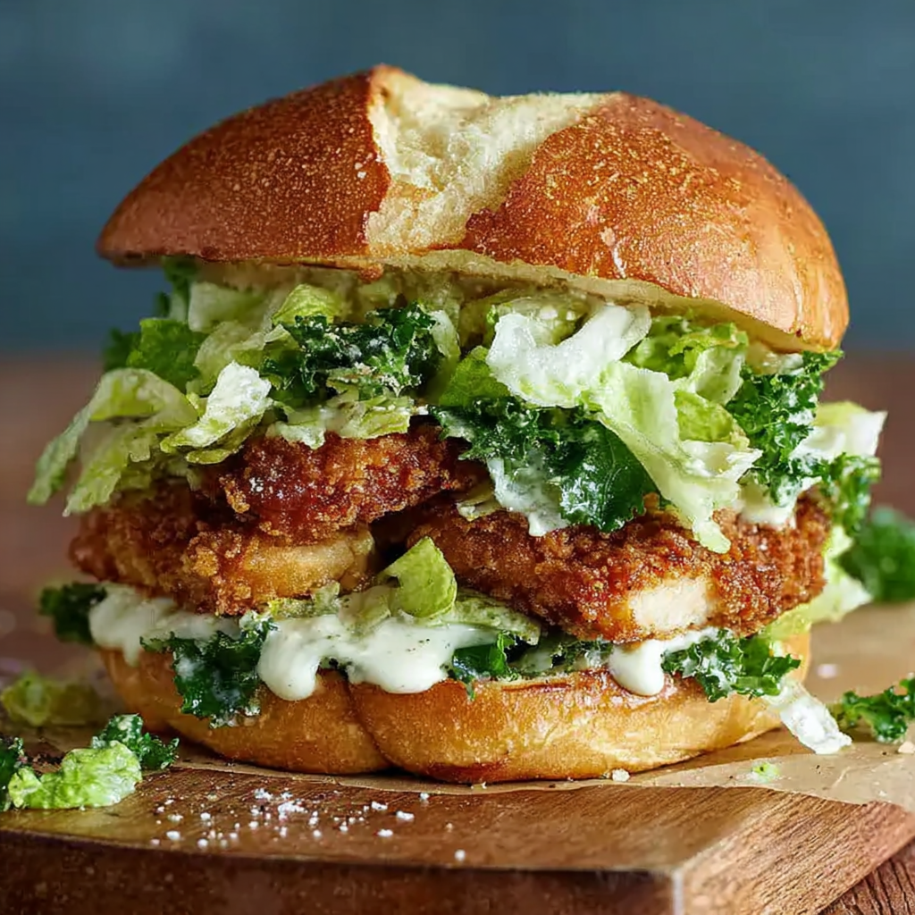 Crispy Chicken Caesar Sandwich – Crunchy & Flavorful
