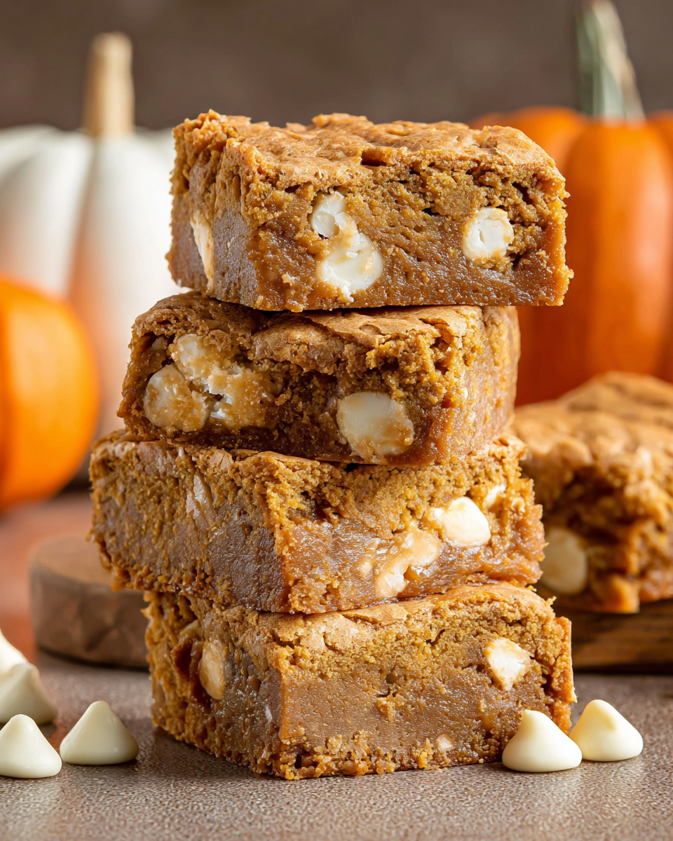 Decadent Easy Pumpkin Maple Blondies for Fall