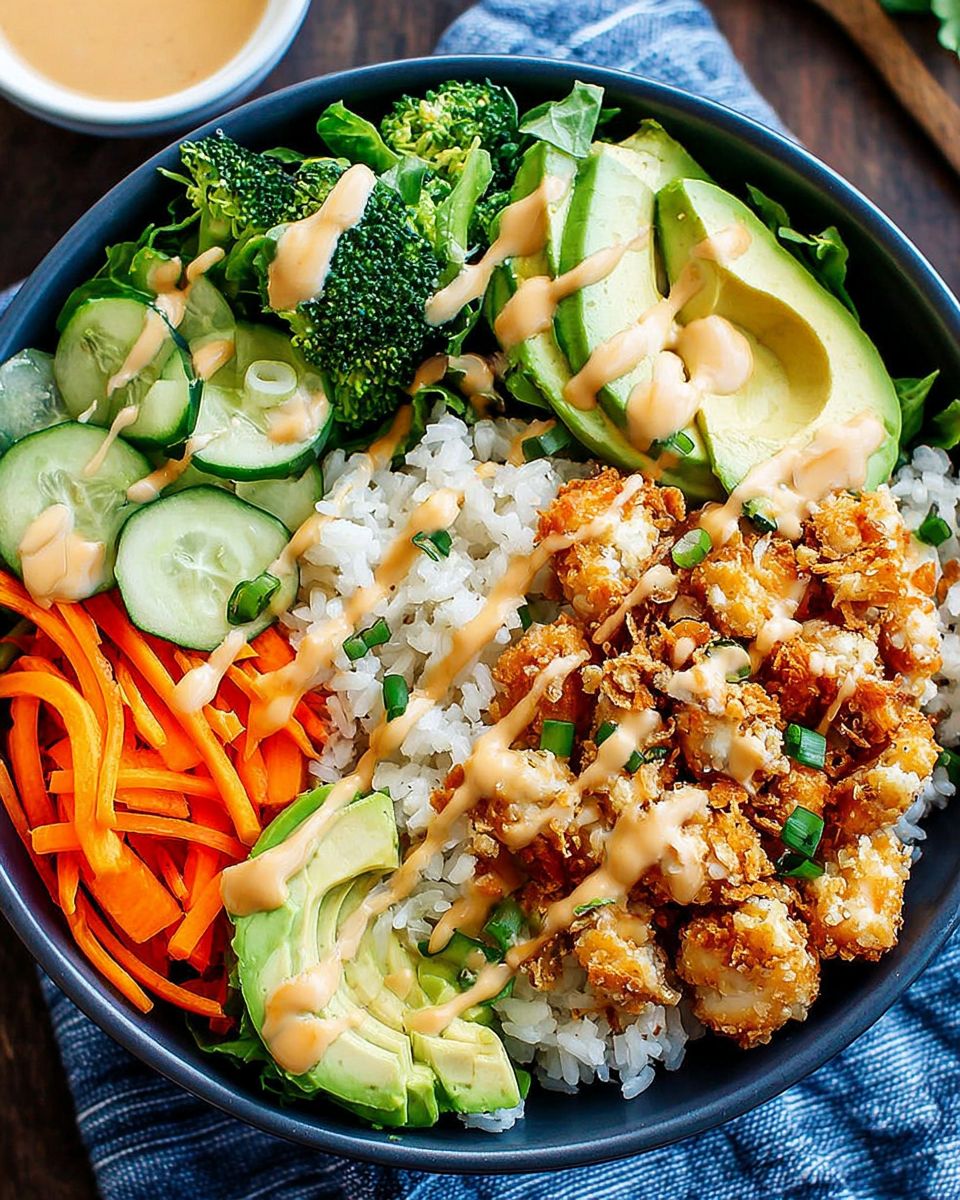 Delicious Bang Bang Chicken Bowl with Creamy Sauce