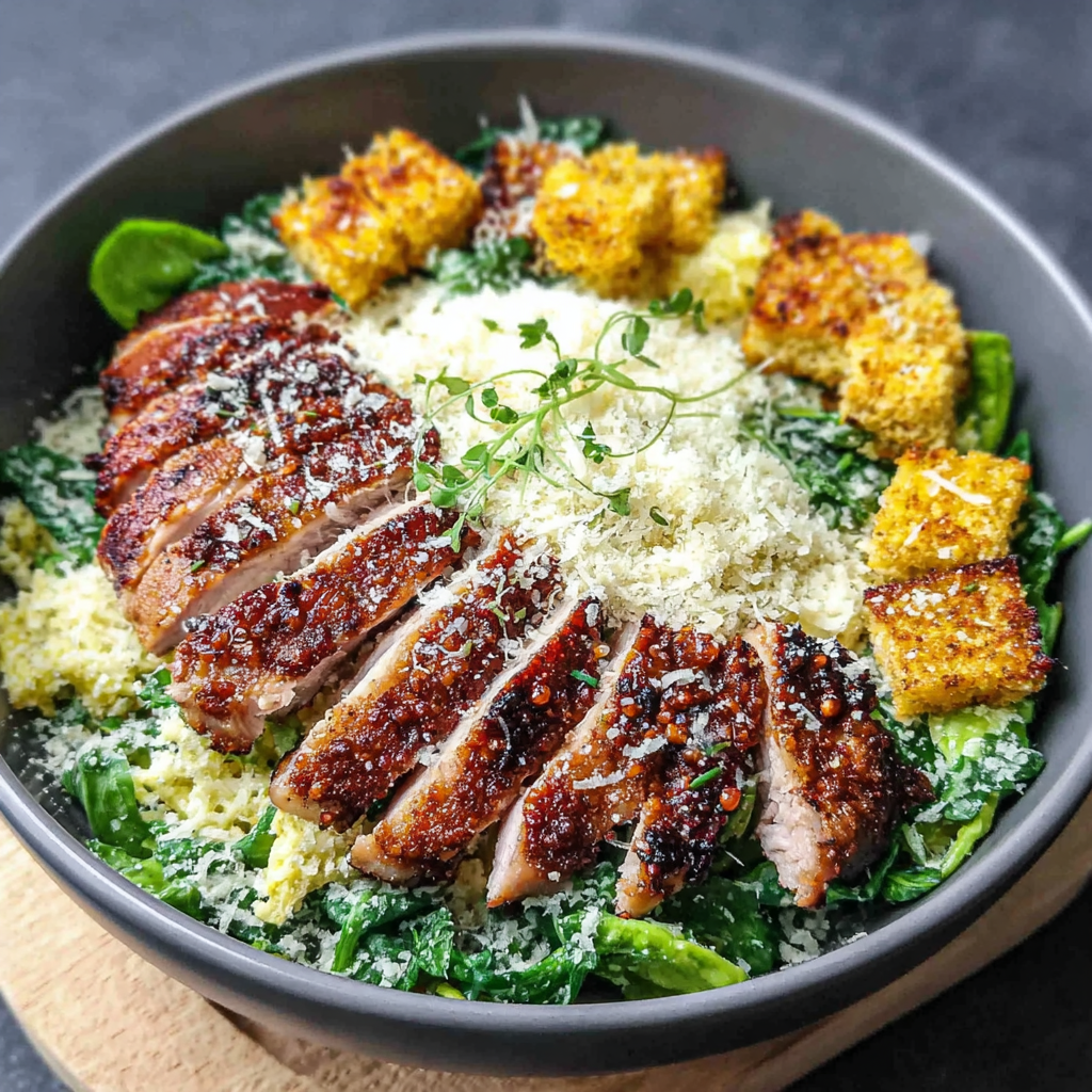 Delicious Caesar-Hähnchen-Bowl for Home Cooks