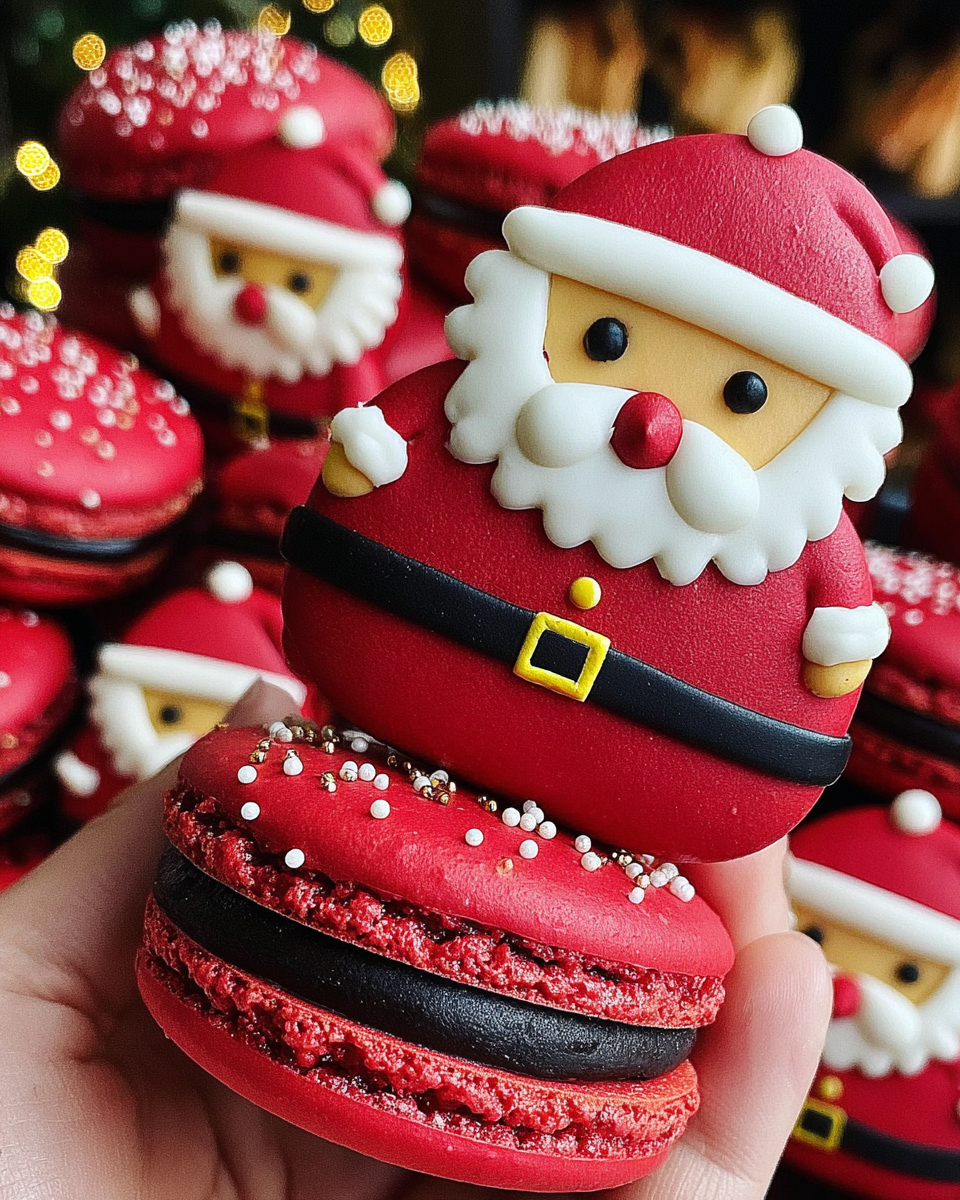 Delightful Santa Claus Macarons for the Holidays
