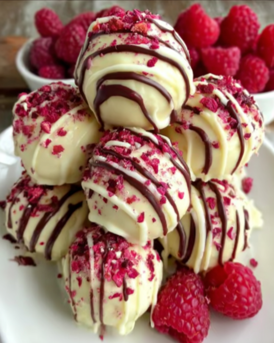 Delightful White Chocolate Raspberry Cheesecake Balls