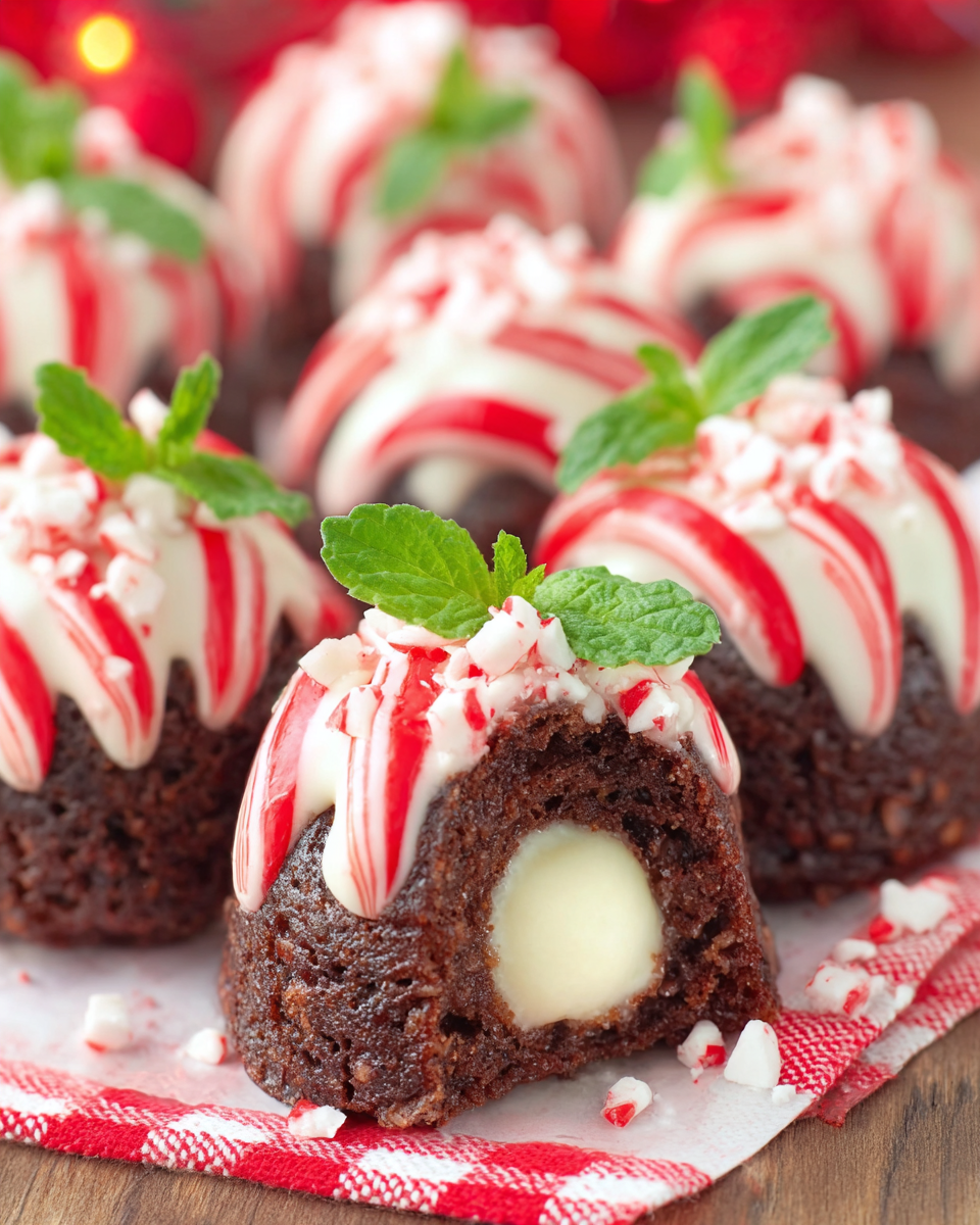 Candy Cane Brownie Bombs: A Festive Delight