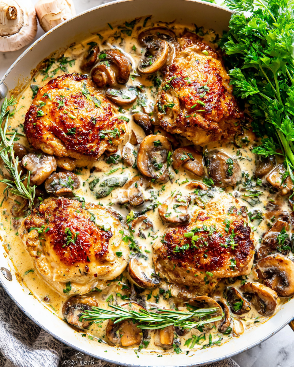 Creamy Mushroom Chicken in 20 Minutes