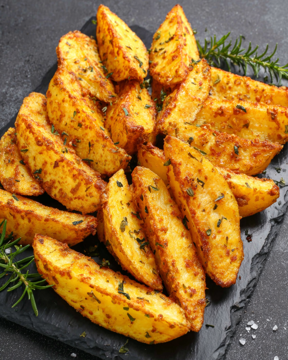Crispy Broasted Potato Wedges in the Oven or Air Fryer