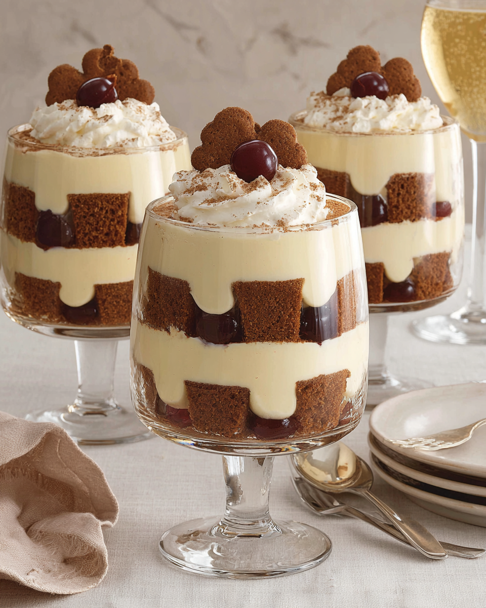 Delightful Sweet Gingerbread Trifle Cups