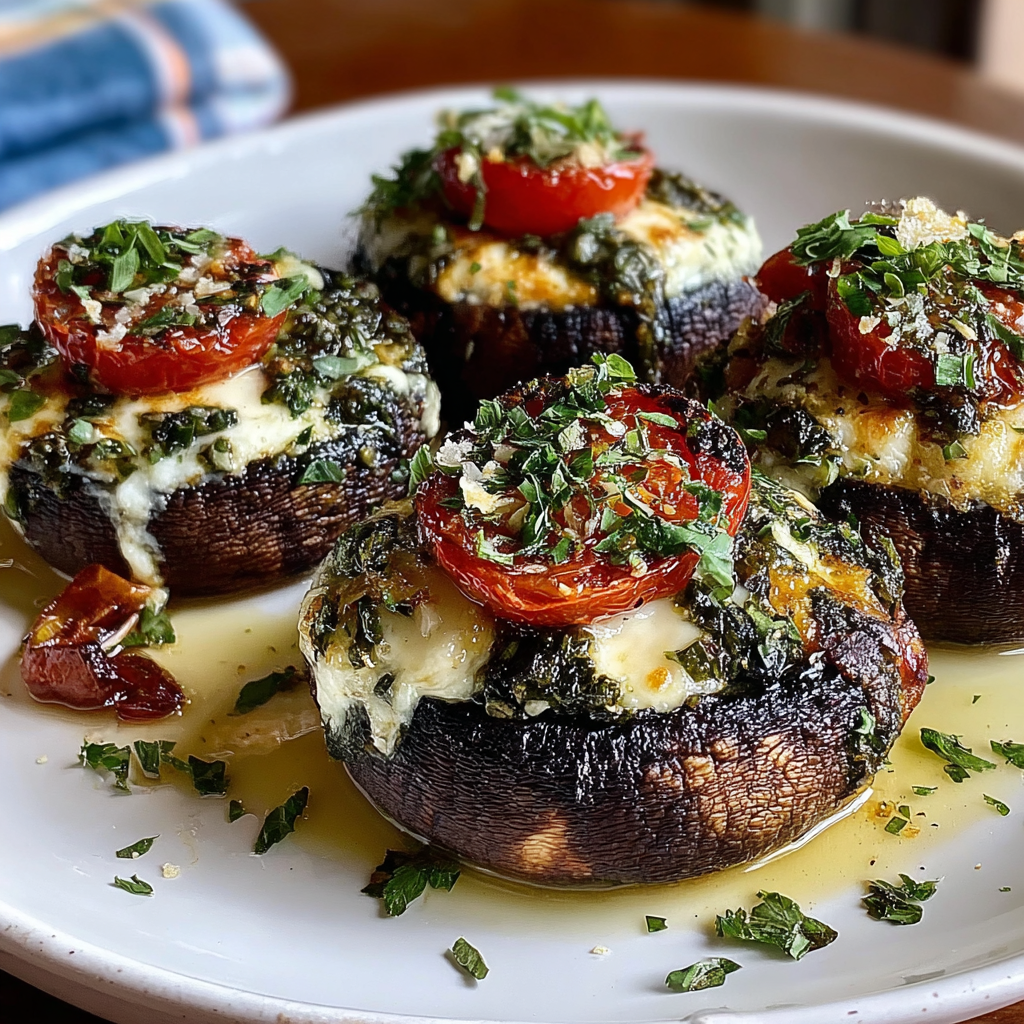 Caprese Stuffed Garlic Butter Portobellos: A Flavorful Twist