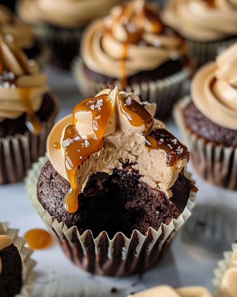 Decadent Salted Caramel Chocolate Cupcakes Recipe