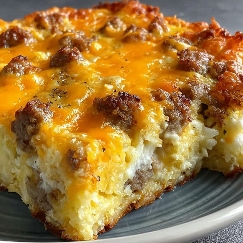Sausage Hashbrown Breakfast Casserole Delight